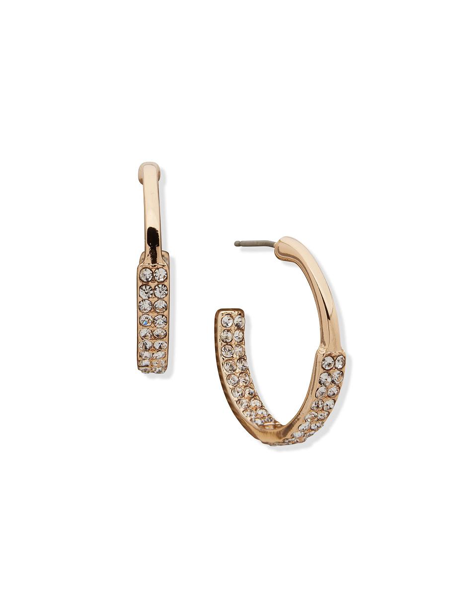 Earring Anne Klein C Hoop With Pave Pierced   | BAU-6358752